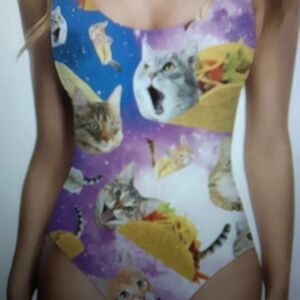 Cat Taco Print Swimsuit